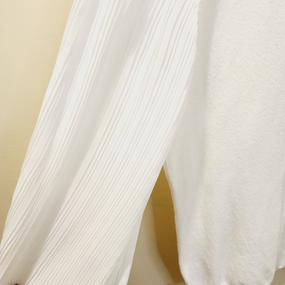 SIONI Milano White Pullover button Neck Sweater Top size M - Picture 4 of 14